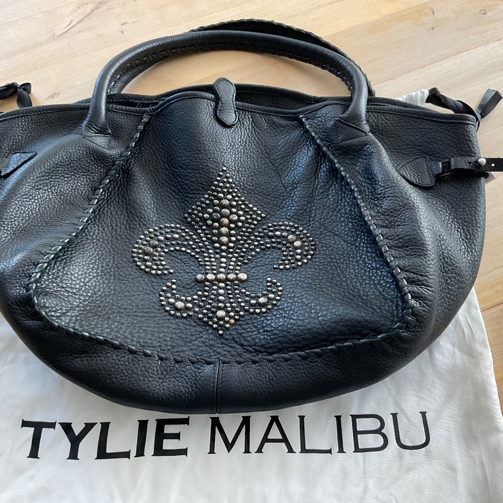 TYLIE MALIBU FLEUR DIS LIS TOTE/ HANDBAG BLACK BRAND NEW/VINTAGE